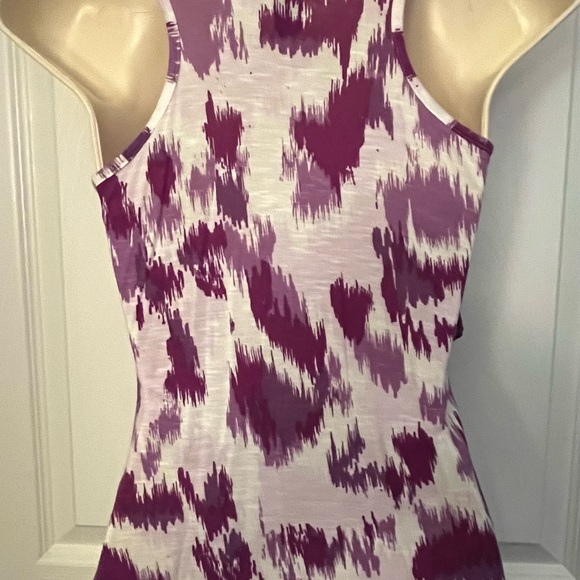 Purple and White Ruffled Racerback Top - Picture 3 of 8